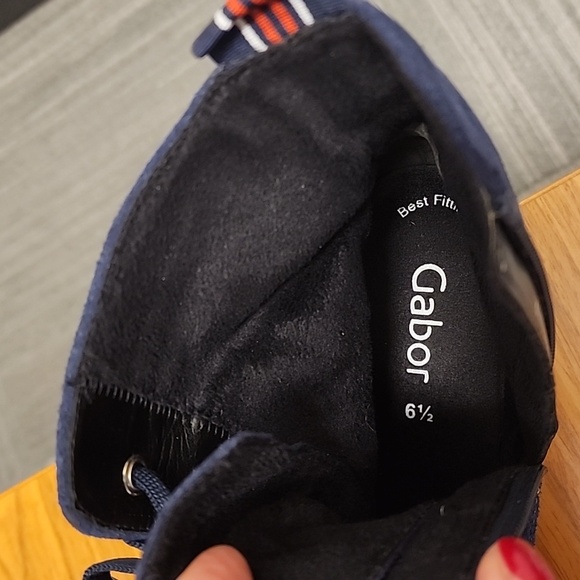 Lug Sole Army Boot GABOR BLUE suede boots!!! - Picture 5 of 7